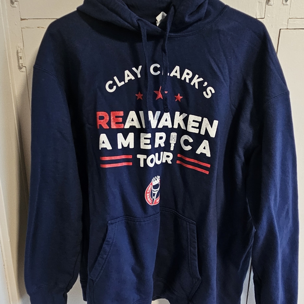 Clay Clarks Reawaken America Tour Sweatshirt. Mens Or Womens Size 3XL